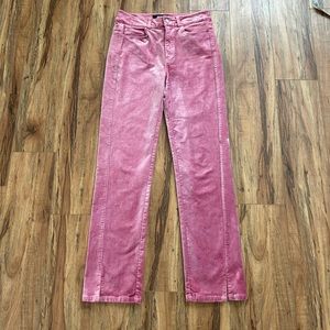 PAIGE Women's Cindy Twisted Seam Split Muted Mauve size 25